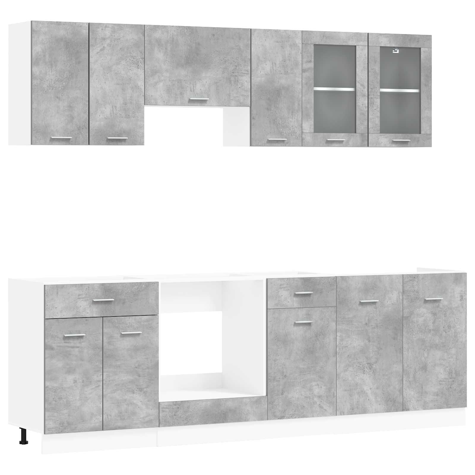Mobile da cucina Lyon, set di 8 mobili da cucina in legno