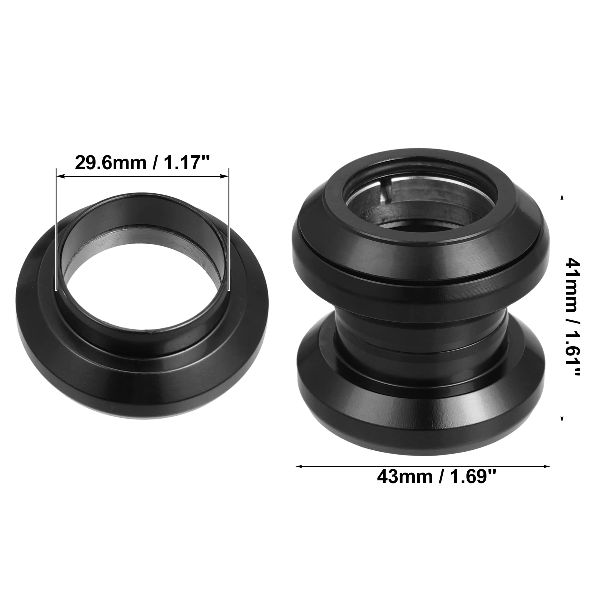 Amazon | uxcell 自転車ヘッドセットコンボ バイクスレッドレス