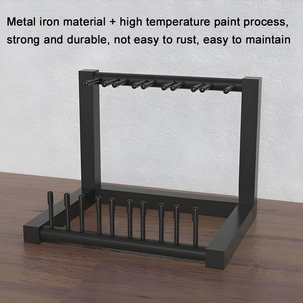 GZHERVICES Table Tennis Paddle Storage Rack, Table Tennis Racket Display Holder for 5 Rackets, Table Tennis Accessories Organizer, Paddles Holder