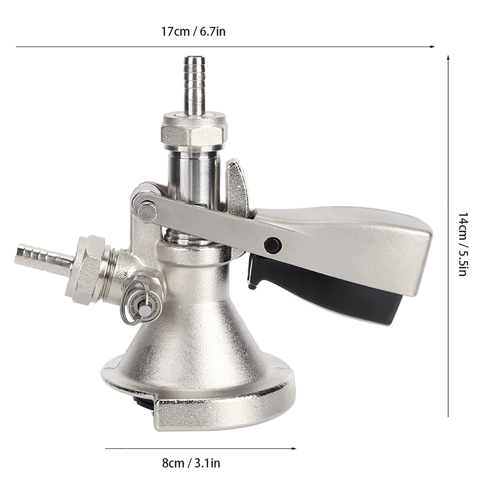 Tissting Coupleur de Fût Type A Acier Inoxydable G5/8 Soupape de Surpression Sécurité Tireuse à Bière