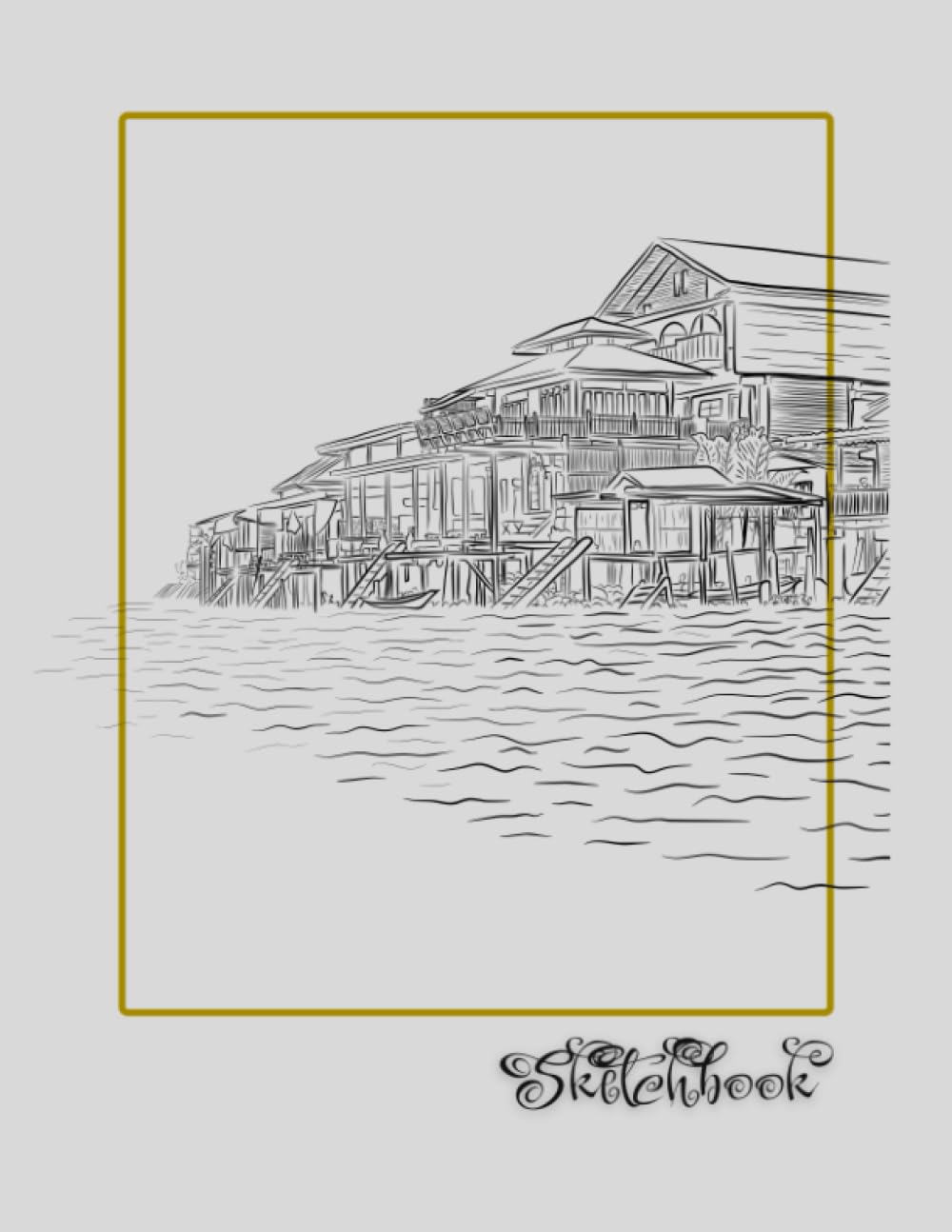 Sketchbook: River Scene, Large 8.5" x 11", 110 Pages, Perfect for Everyone, Crayons, Pencils, Drawing and Sketching