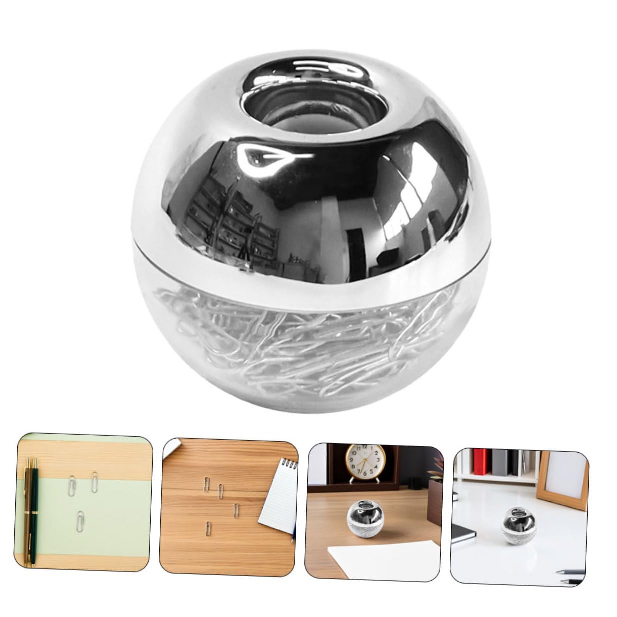 Graffette Decorative 2 Set Argento con Scatola Magnetica | Back To School Party, Accessori Ufficio e Scuola, Clip Segnalibro in Metallo per Crafts e Documenti