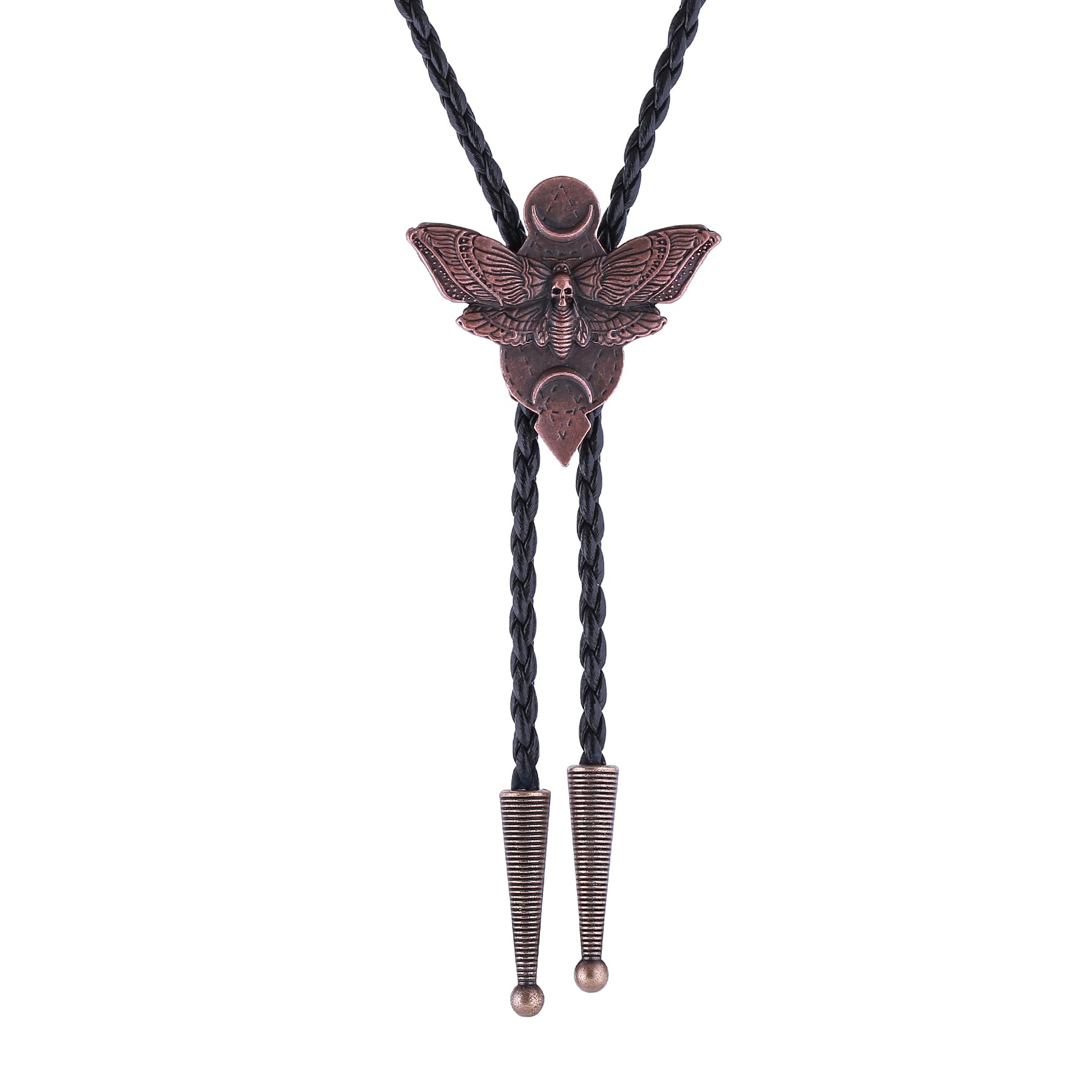 Btilasif Bolo Tie for Men Women, Western Cowboy Bolo Tie, Skull Butterfly Necklace Neckties, Cowboy Accessories Western Gifts for Men Women, Red
