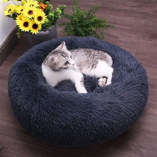 Foto 4 de 8 de POPOTI Extra Large Dog Beds Sofa,Deluxe Fluffy Washable Round Dog Pillow Cat Cushion Pet Bed for Cat and Dog…