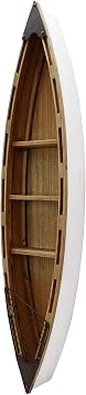 Morning View 47 Inch Wood Boat Shelf Decor Nautical Wall Hanging Boat Ornament Beach Theme Room Wall Home Decor