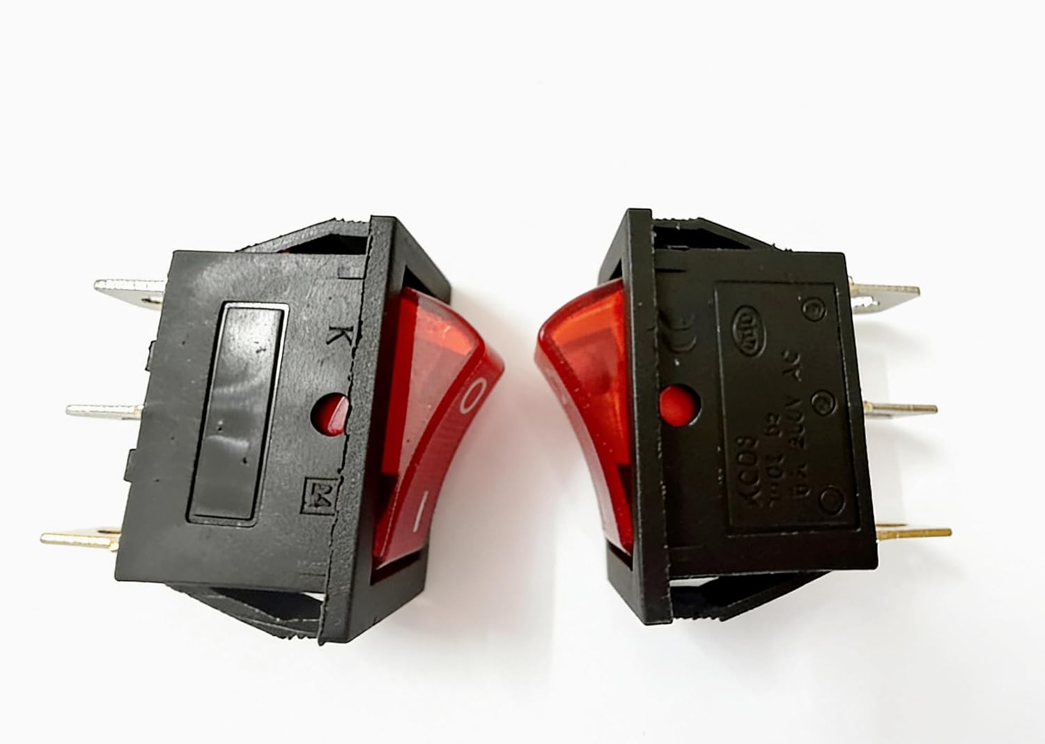 2Pack -Rocker Switches with Illumination, 120V 3-Prong On/Off Plugs, Compatible with FMI Desa 29-159-1 Heaters & Electric Fireplaces (Model: 120927-24/28785)