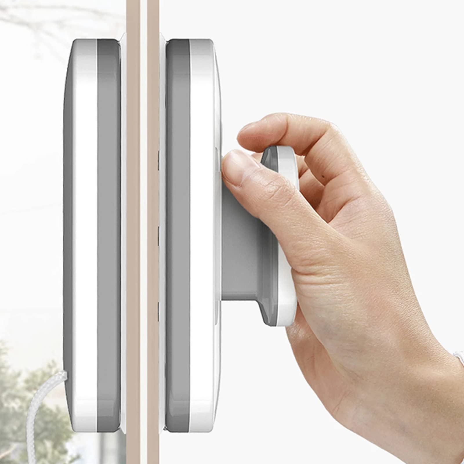 Limpiador De Ventanas Magnético, Limpiador De Ventanas Magnético, Limpiacristales De Doble Cara para Ventanas De Doble Acristalamiento De Espesor De 3-35 Mm