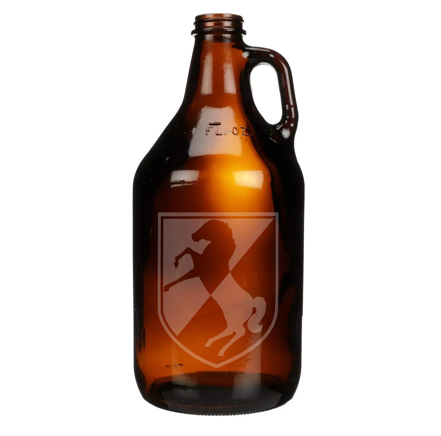 US Army - 11th Armored Cavalry Regiment SSI Shoulder Sleeve Patch Etched Glass Beer Growler 64 oz