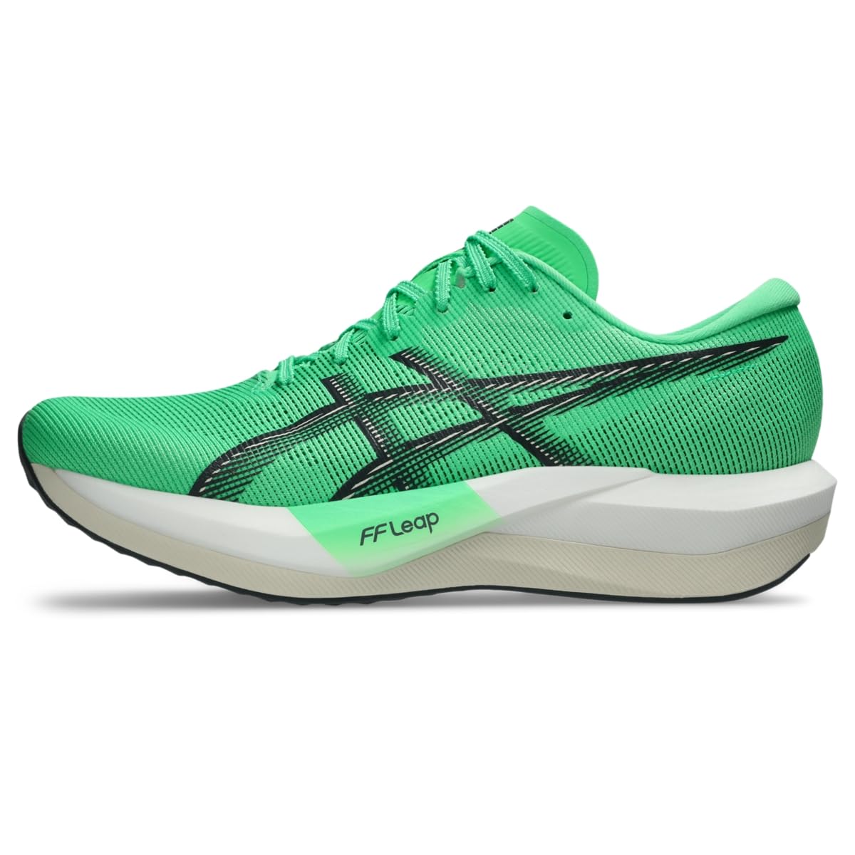 ASICS Unisex Magic Speed 5 Running Shoes, 10M / 11.5W, Vital Green/Carrier Grey