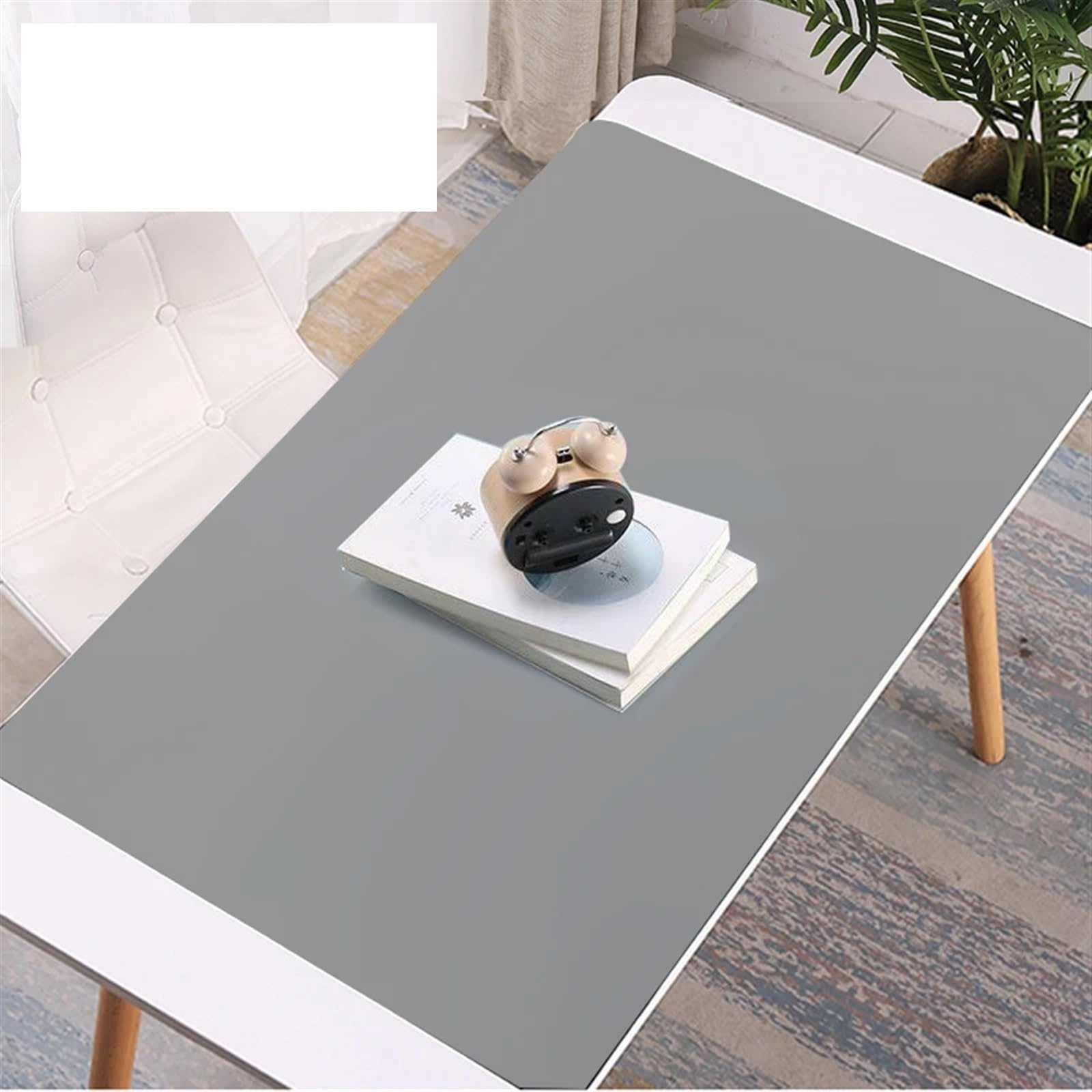 place mats for table Oversized Food Grade Silicone Waterproof Placemat Heat Insulation Anti-Skidding Washable Table Mat For Kitchen Dinner for Kitchen Restaurant Dining Table(60x40cm Deep Grey)