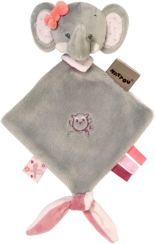 Nattou Adele and Valentine - Mini Doudou Adele the Elephant