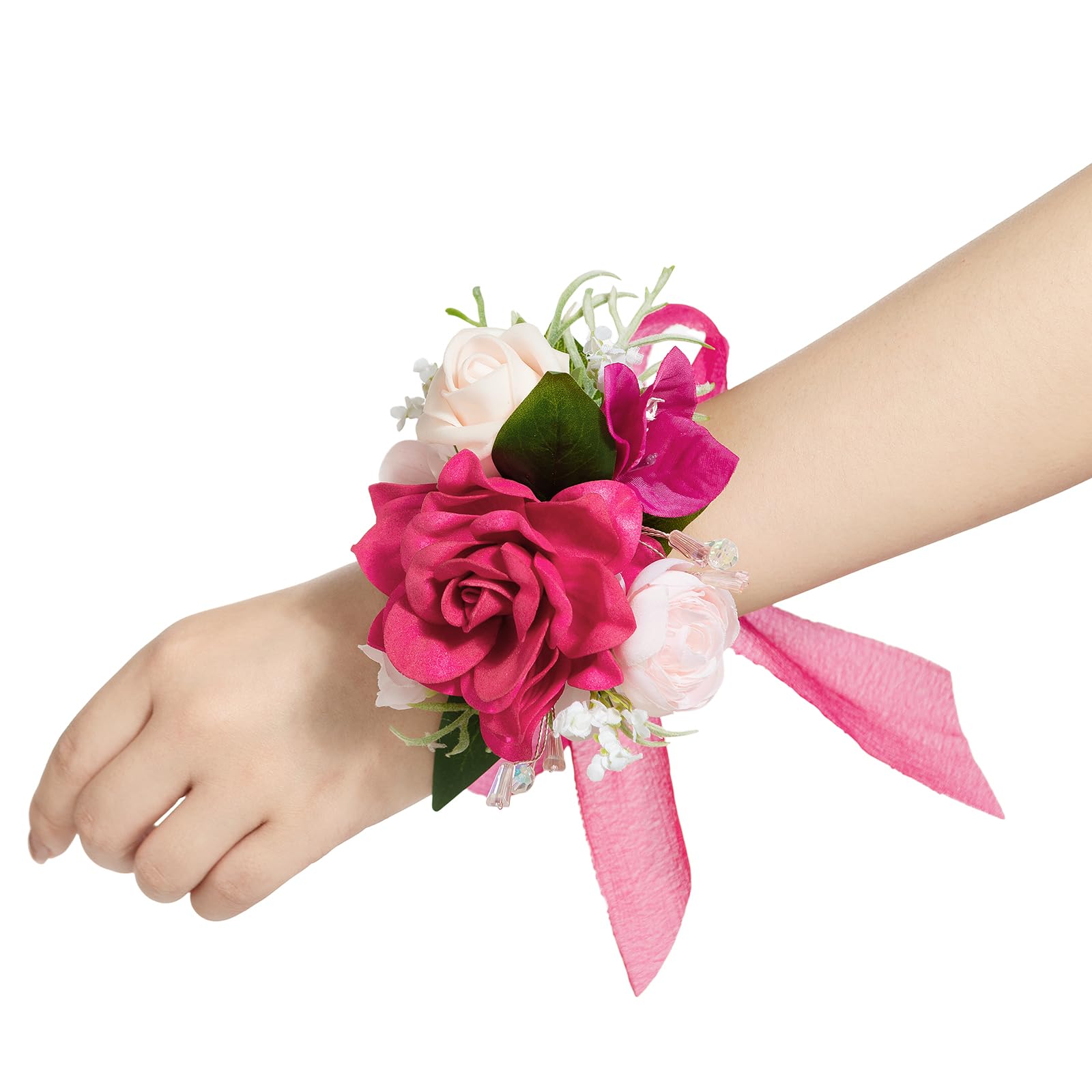 Amazon.com: Ling's moment 6pcs Wedding Wrist Corsage Artificial