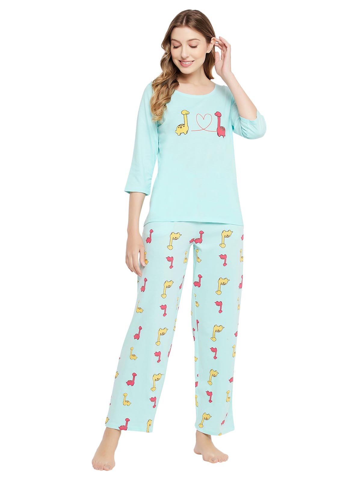 clovia Cotton Night Suits for Women, Night Dresses for Women, Pajama Set for Women, Women's Night Suit Set, Night Wear for Women, Lounge Wear Set for Women - Printed Top & Pyjama Set-picture-32