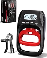 JTHEW Grip Strength Tester & Trainer: Electronic Hand Dynamometer 400lbs Max, Adjustable Resistance Strengthener for Athletes