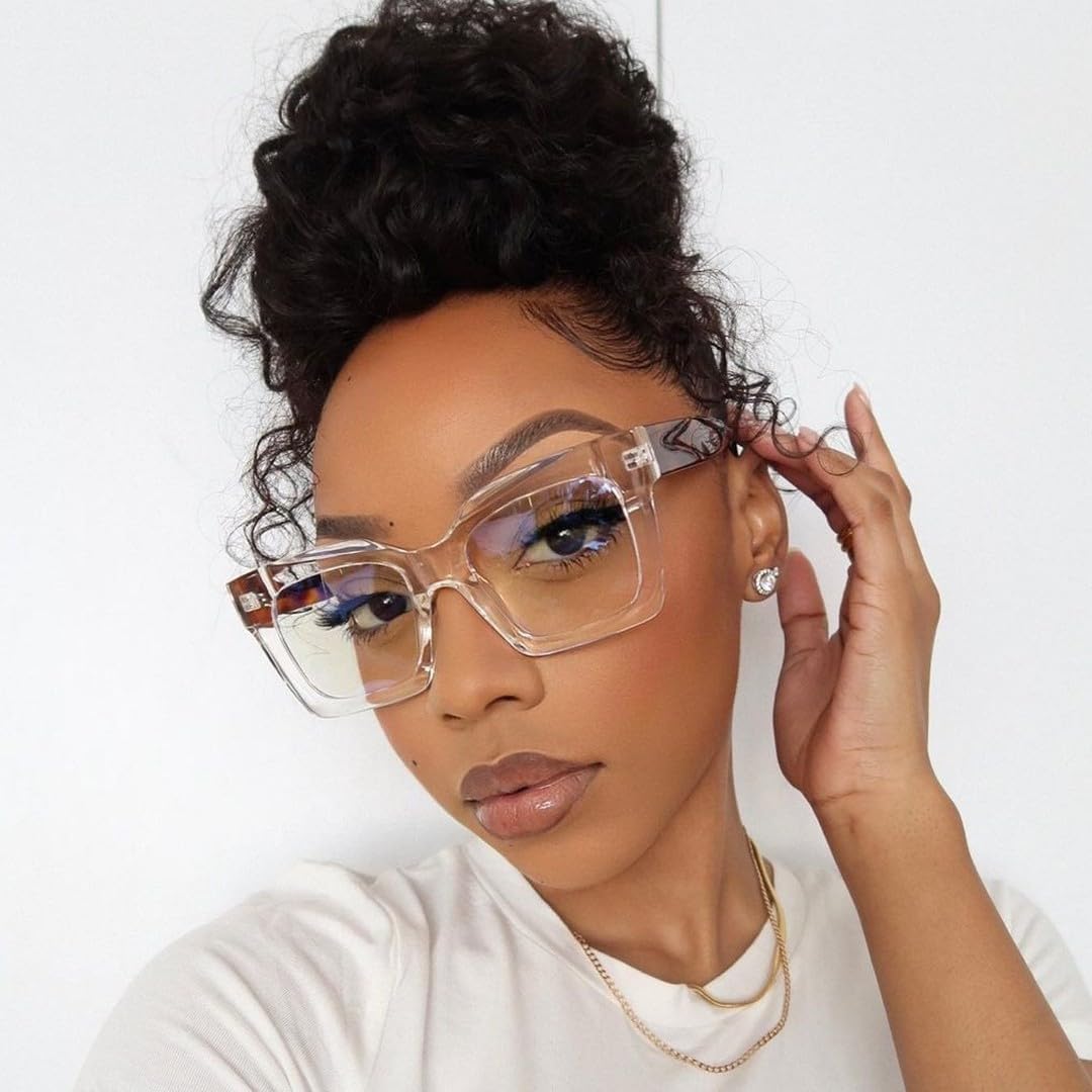 VOOGLAM Square Blue Light Reading Glasses For Women Men Anti Eyestrain Dry Eyes Readers Pacheco - Image 2