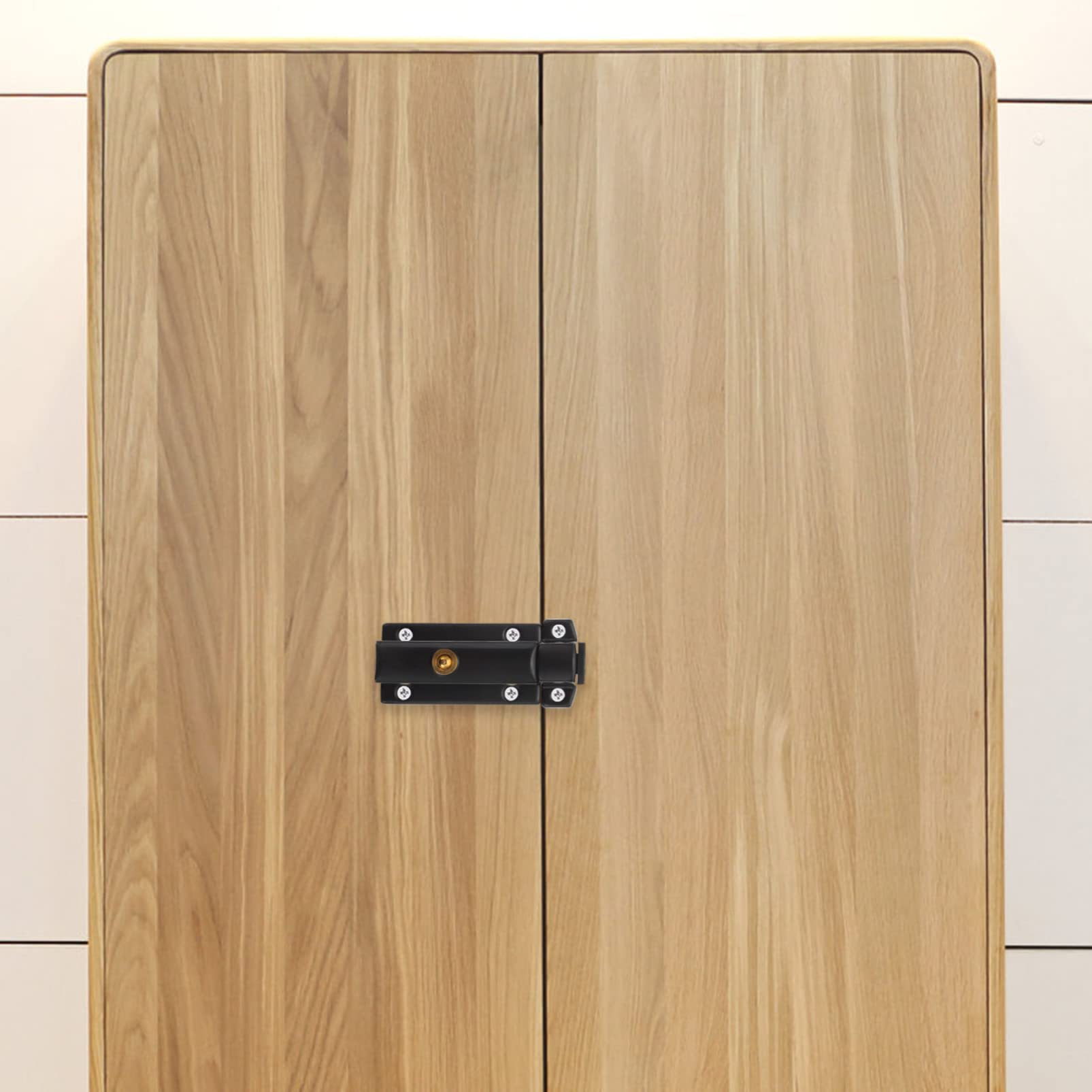 jojofuny 6pièces Loquet à Ressort Inoxydable Verrou De Porte Coulissant Système De Sécurité Pratique Avec Vis Finition Mat