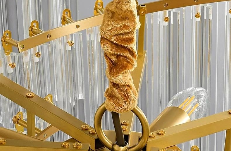 LXMQEF Soggiorno Lampadario di Lusso con Luce di Cristallo Lampada da Pranzo Semplice e Moderna per Camera da Letto Villa Illuminazione Domestica ﻿,Isola