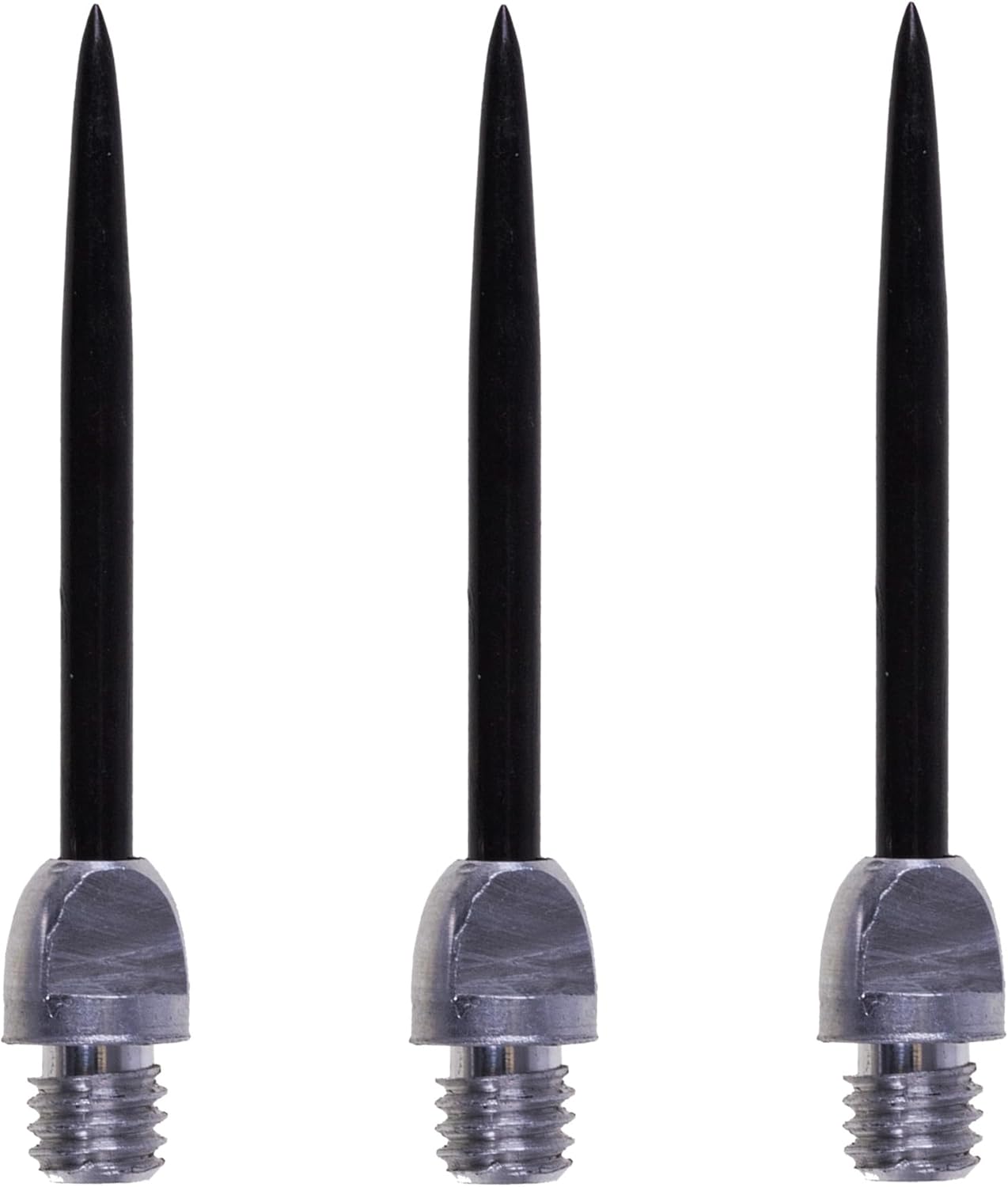 Karella Metal tips for soft darts, steel tips, 2BA thread, 1 set (3 pieces) in holder or 100 sets (300 pieces) loose, steel tips for darts, interchangeable tips for soft darts