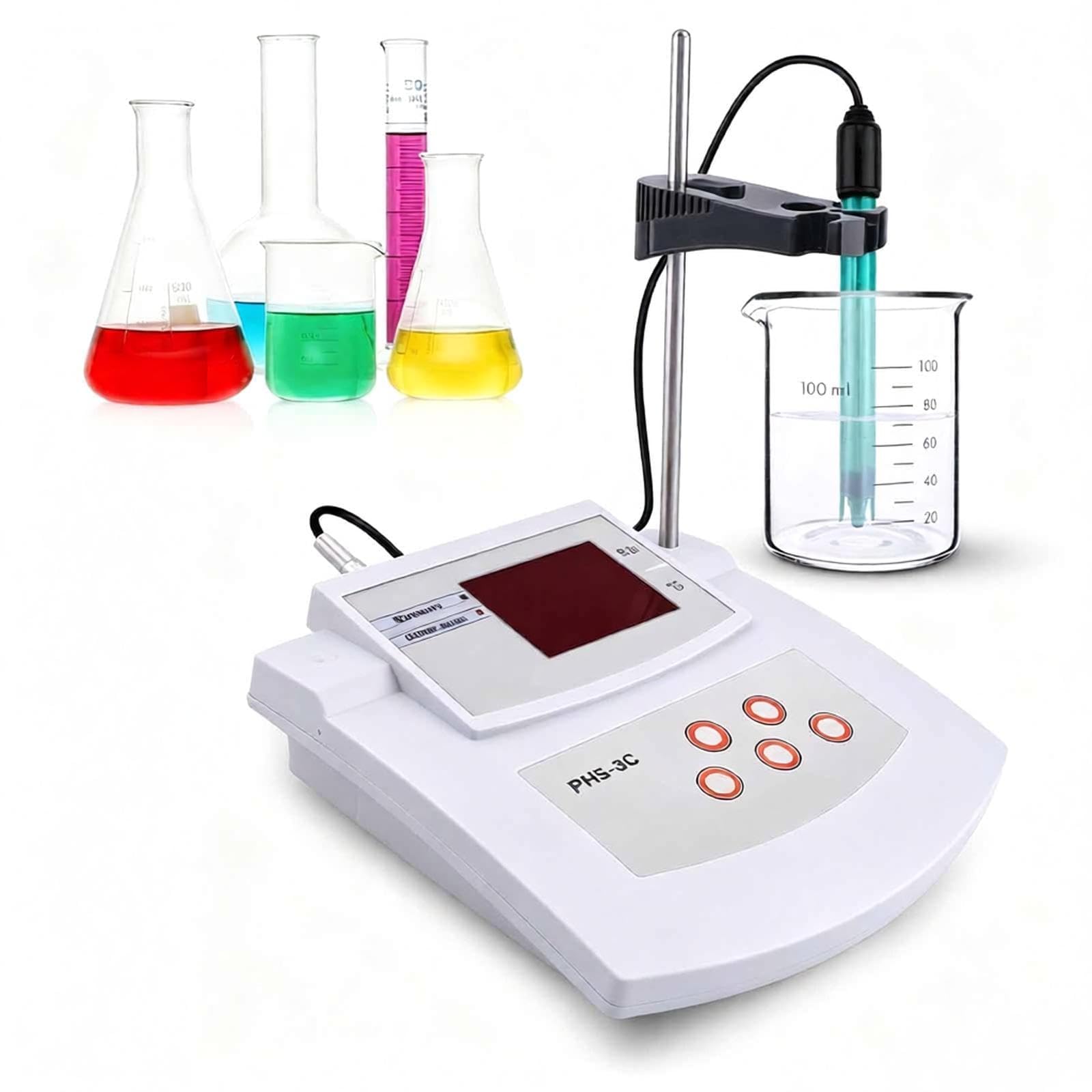 Medidor De Ph Digital De Sobremesa, Analizador De Calidad Del Agua De Alta Precisión, Compensación Automática De Temperatura, Autocalibración De 2 Puntos Y Pantalla Led
