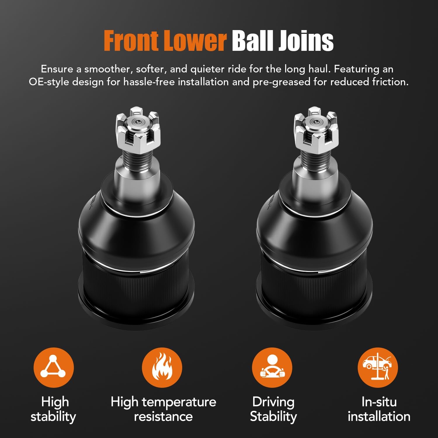 LCWRGS Front Lower Control Arm w/Ball Joints Assembly Set – Left & Right – Suspension Replacement for Honda Accord 2003-2007, Acura TSX 2004-2008, K80228 K640289 K640290-4pcs