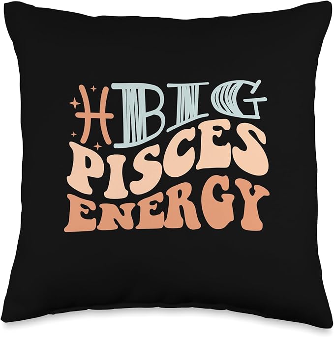 Big Pisces Energy Throw Pillow