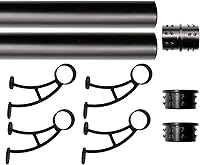 Vista 18 de Kit de riel de pie de montaje en barra sólida, tubo de acero inoxidable negro mate con conector interno, soporte de riel de pie de montaje en barra
