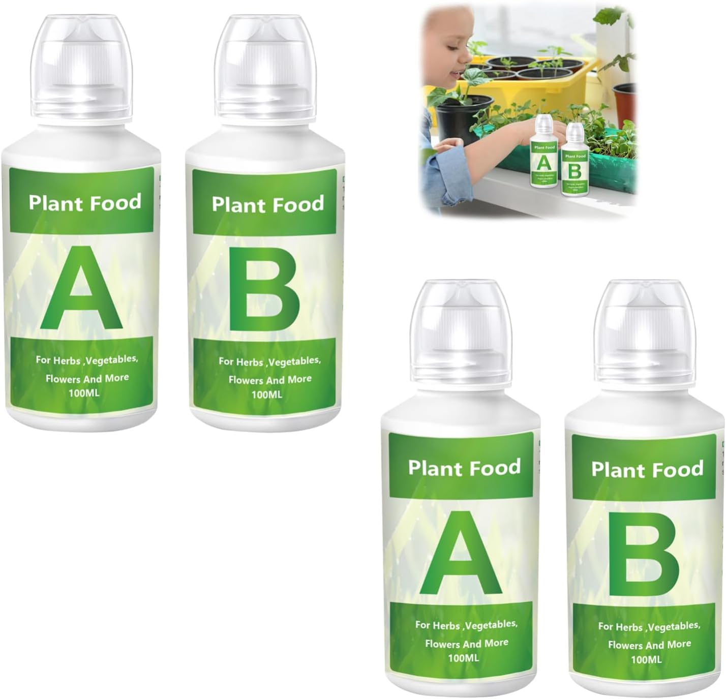 Nutrients For Hydroponic Plants, 2 Pack Soilless Cultivation Nutrient Solution, Professional Fertilizer For Greenhouse Vegetables, Promotes Plant Absorption Of Nutrient Solution For Hydroponics