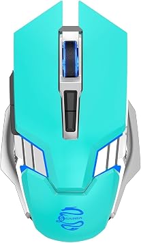 Bluetooth Wireless Mouse Rechargeable 3 Device Connection with LED Backlit