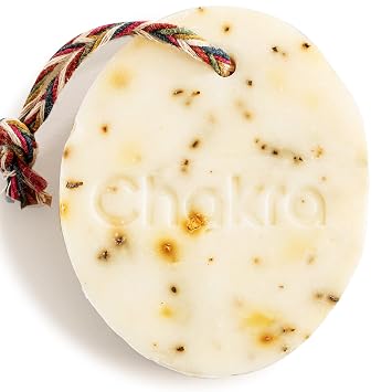 Chakra Oval Orange Blossom & Orange Peel Bar Soap - Paraben & Additive Free Handmade Soap Bar for Face, Body and Hands, Gentle Cleansing for Daily Skin Care, 7 oz