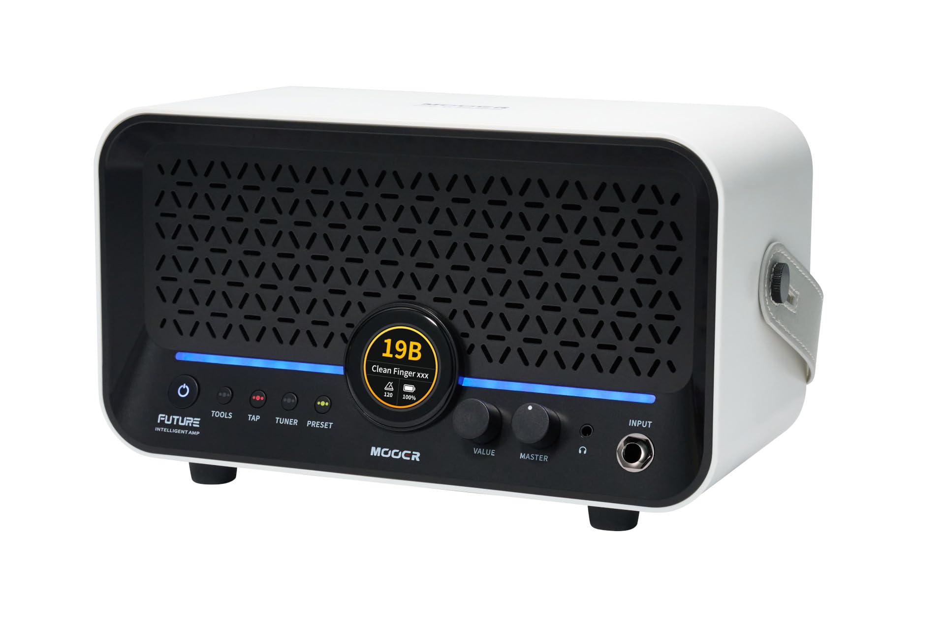 Mooer F15i Li - Combo Multi-Effetti & Modeling per Chitarra, 15 Watt, con Batteria - Bianco Neve