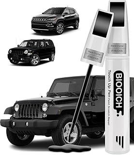 Touch Up Paint Pen Exact Color Match Car Chip and Scratch Repair (for Jeep, Black Crystal(PX8/DX8))
