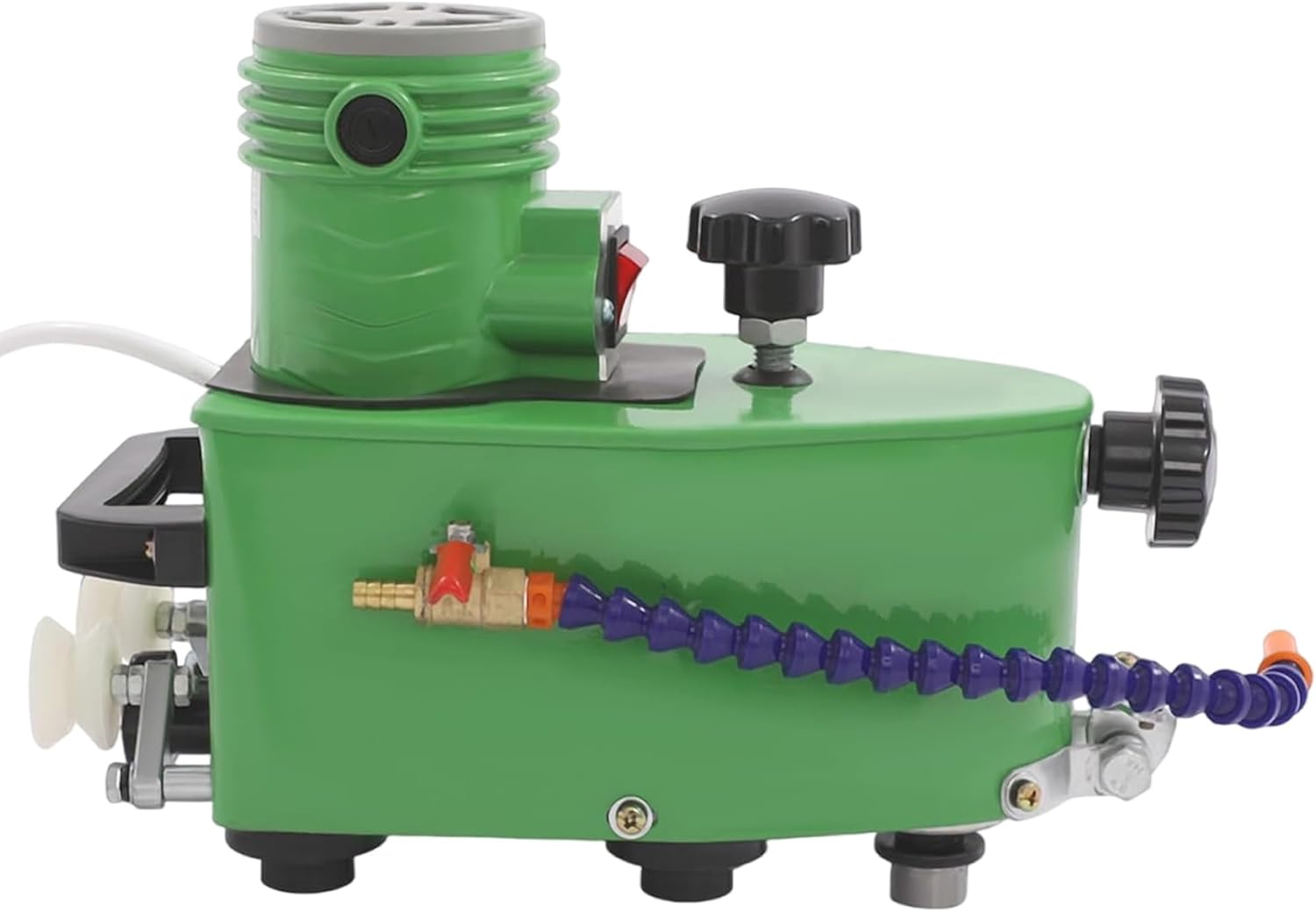 handheld glass polisher, with 10 grinding wheels,800W glass edge polishing tool, 8000 rpm, Straight edge grinding, rounded corners smoothing machine, for acrylic,marble,ceramic(Green-Machine)