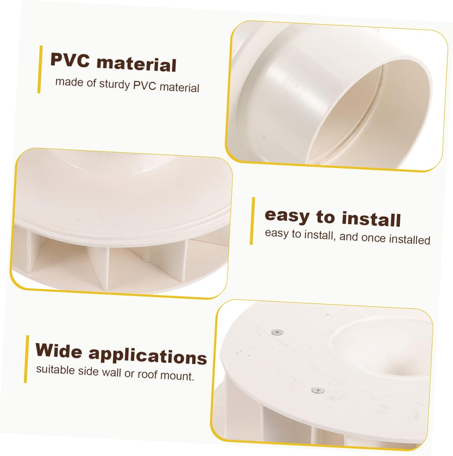 DOITOOL Downspout Rainwater Drain Siphon Versatile Drain Strainer for Roof and Side Wall Mount and Easy Installation Construction