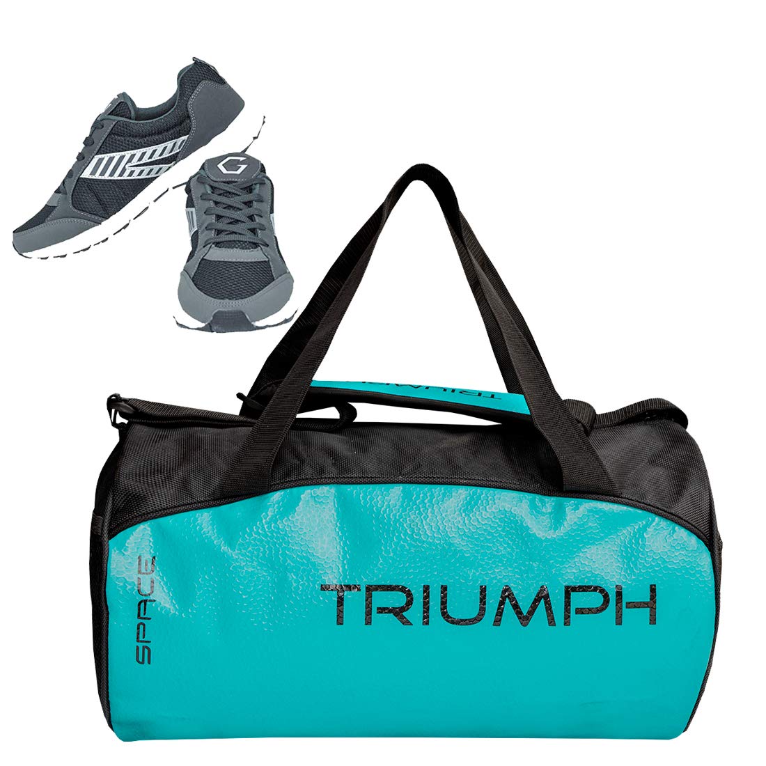 Nx-2 Black/Grey Size-7 with Triumph Gym Bag Space Pro-6666 Black/Sky-image-24
