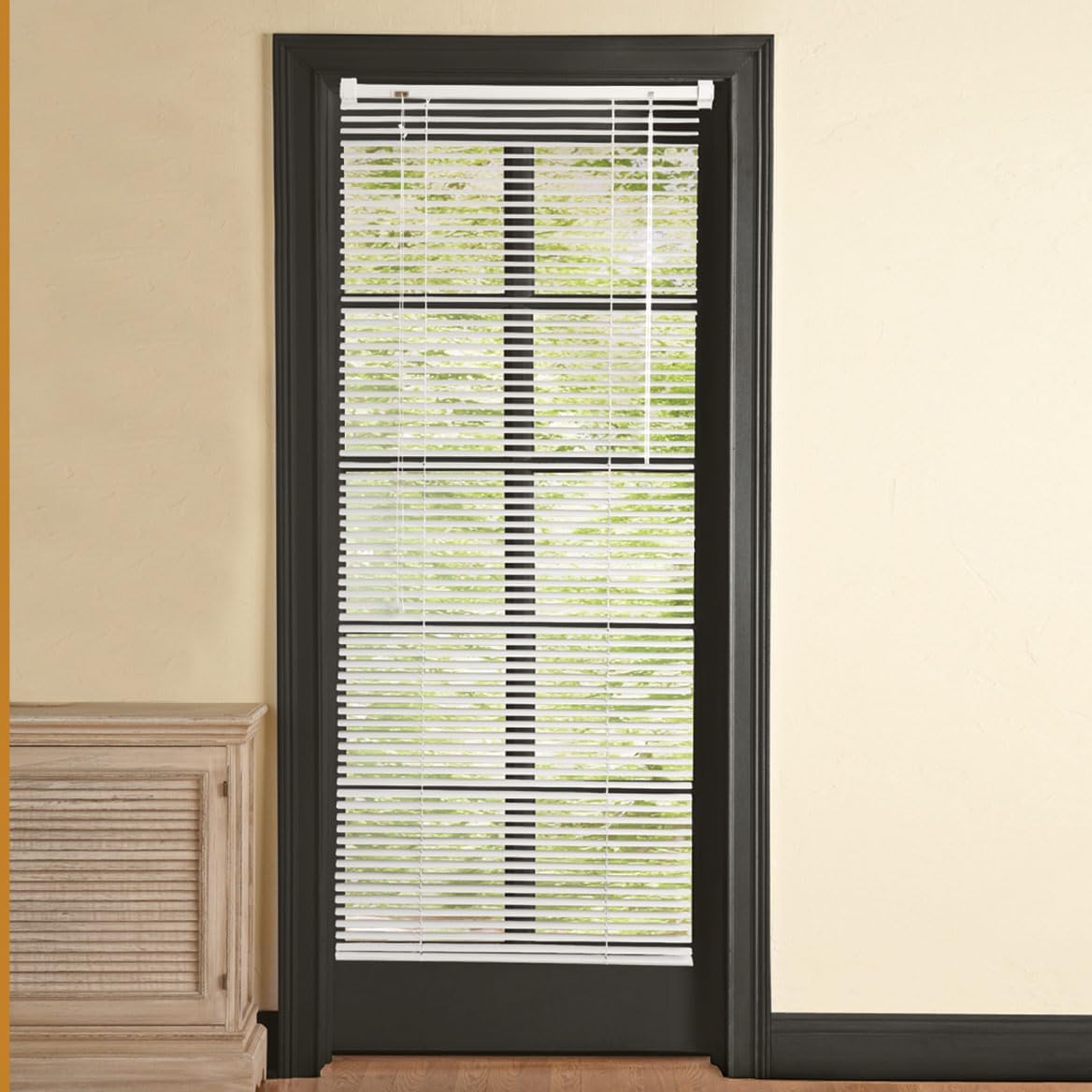 Gajula.Enterprises Magnetic Mini Blinds for Steel Door Window, 25 x 68 Inch Privacy Blinds with 1 Inch Slats