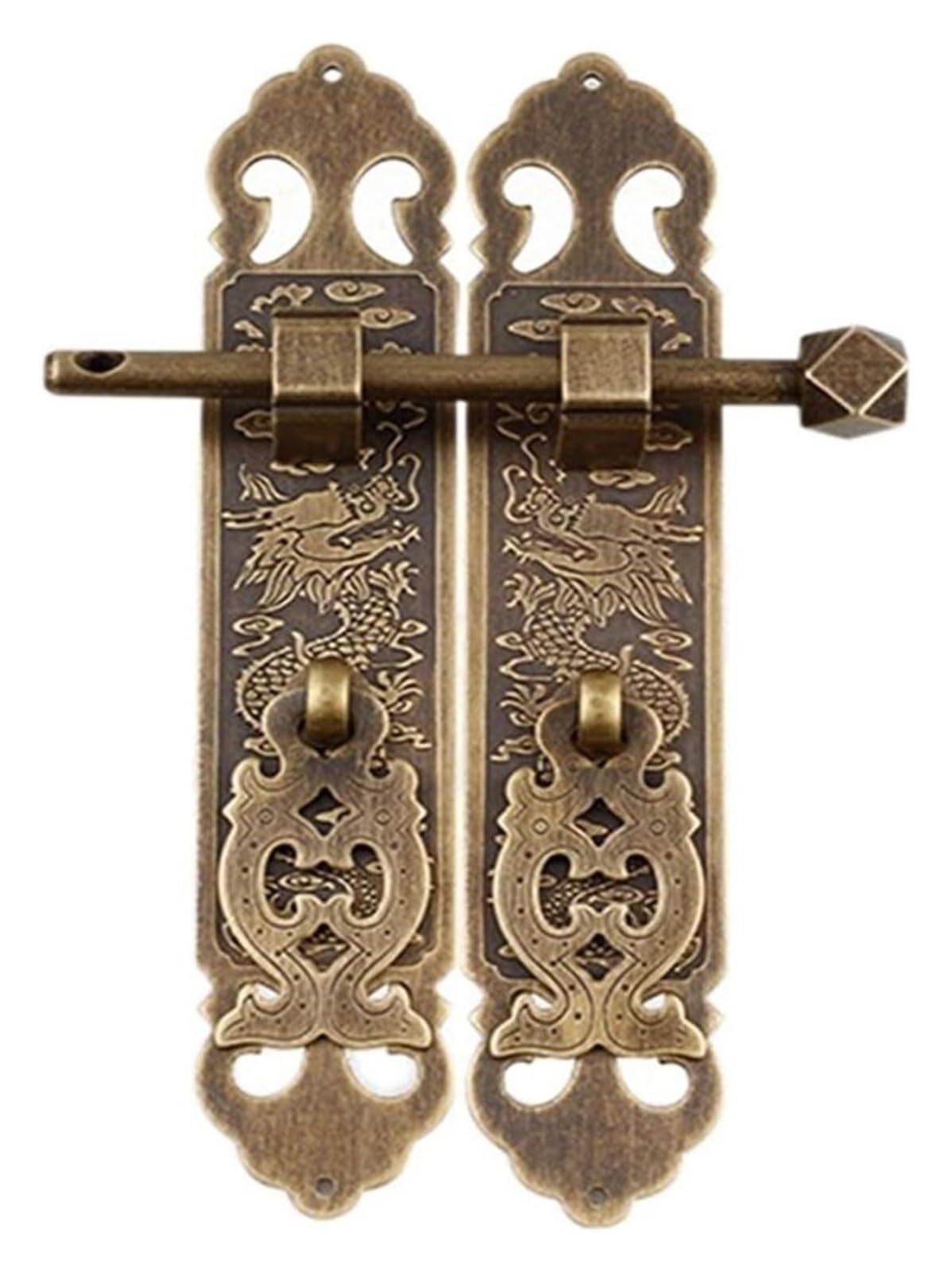 Voplivat Bronze Vintage Brass Cabinet Drawer Pulls, Copper Carved Cabinet Door Handle Multicolor Dress Cupboard Bookcase Drawer(Bronze)