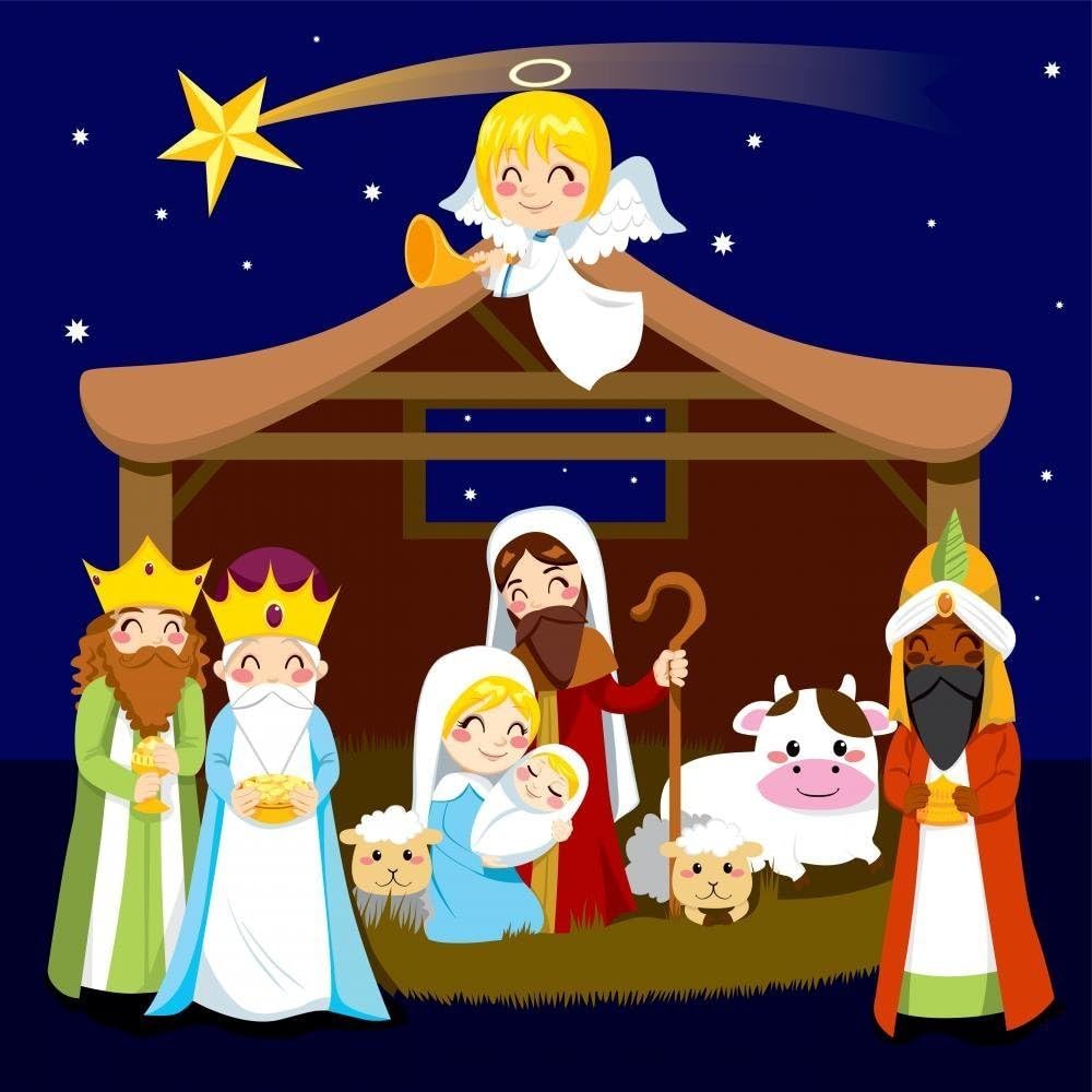 Christmas Nativity Scene Wall Decal – Removable Vinyl Wall Sticker – Easy Peel & Stick – 24"