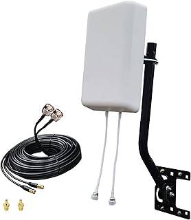 2x2 MIMO Antenna 4G LTE Cellular for T-Mobile External Outdoor WiFi Antennas Long Range Directional Panel Antenna High Gain 14dBi Cell Phone Signal Booster Antenna for 4G LTE Router