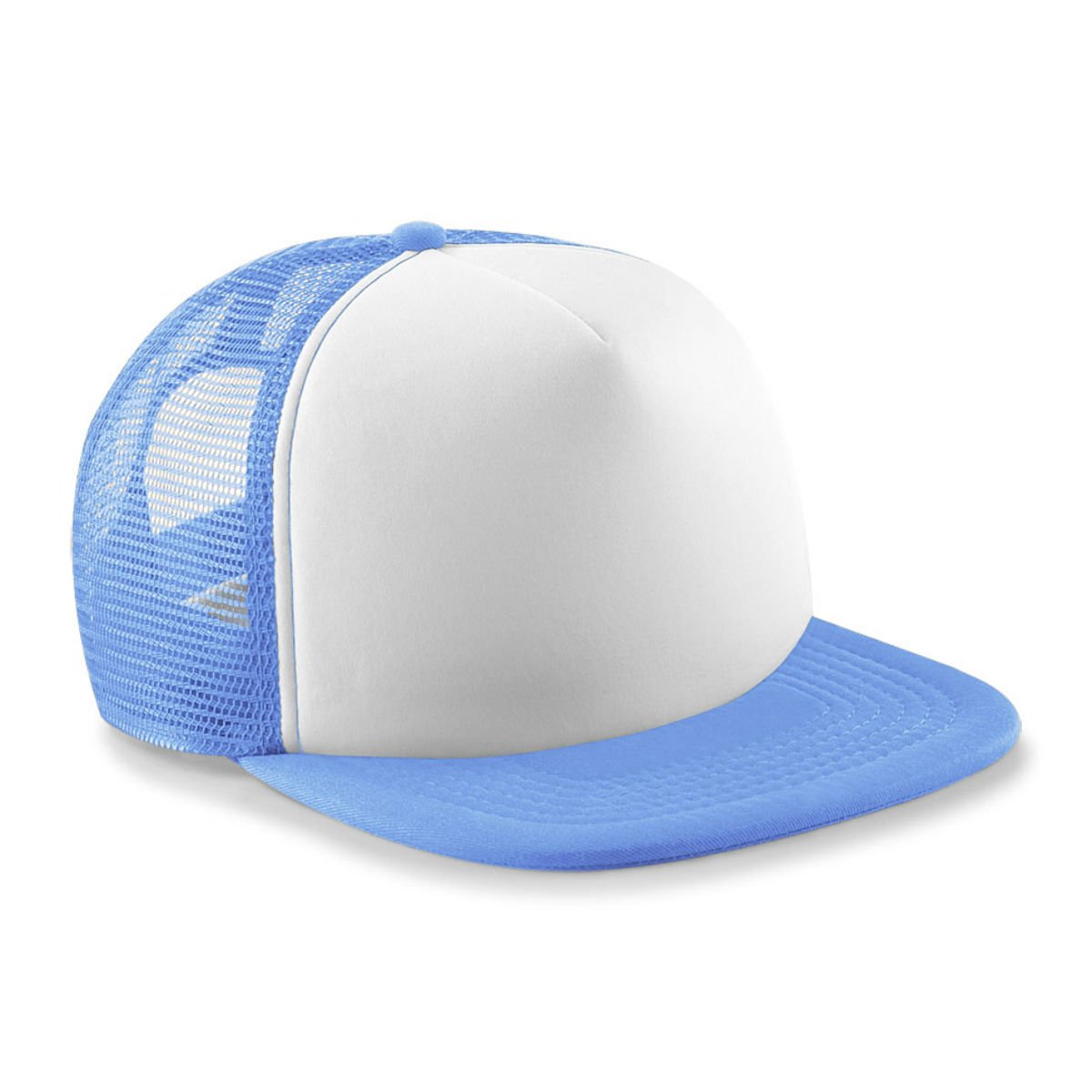Beechfield Sky/White Kids Vintage Snap Back Trucker Cap