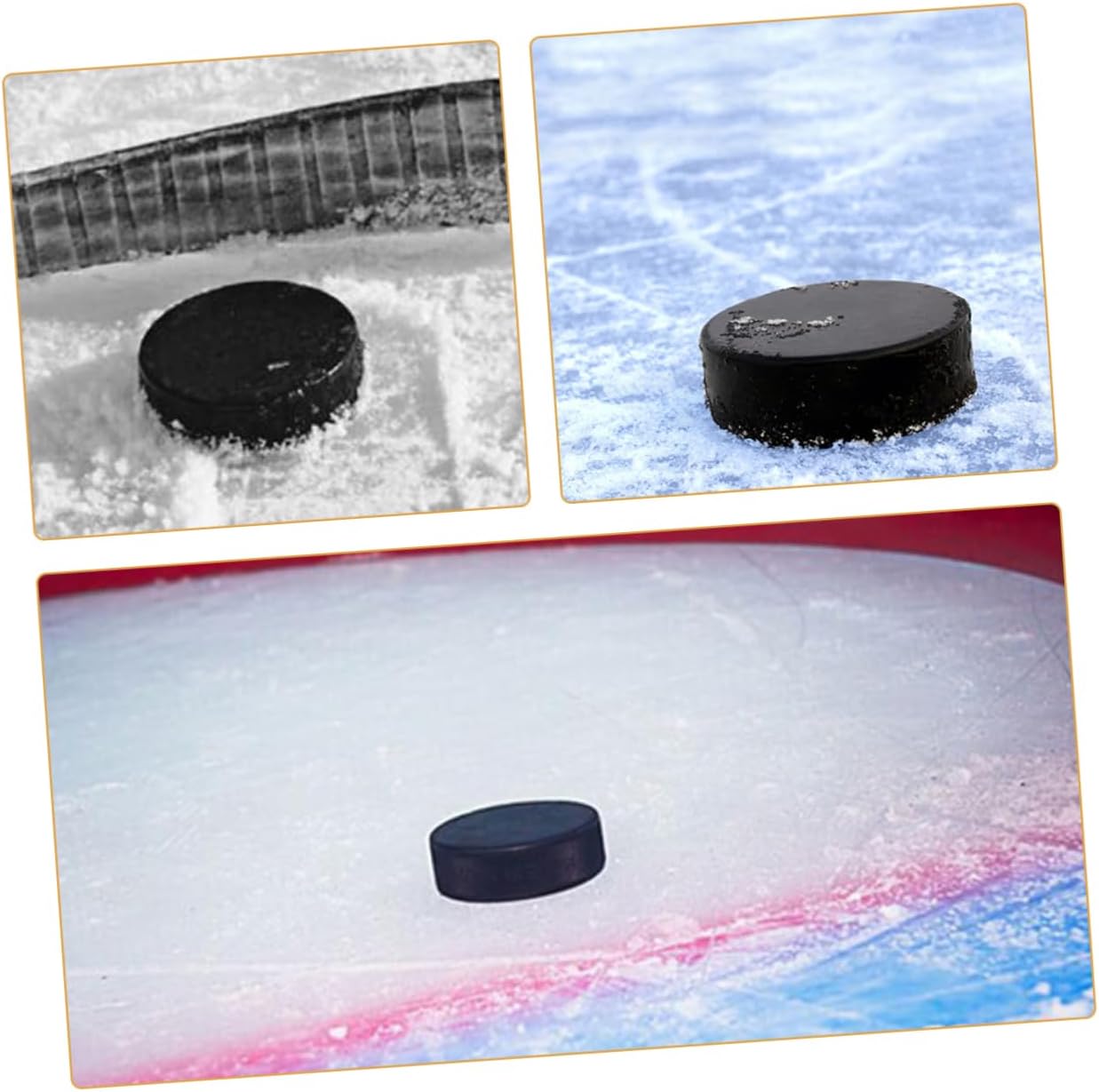 6pcs High Wear Resistant Ice Hockey Training Pucks for Practice Realistic Feel for Skill Refinement Safe Pu Material for All Ages