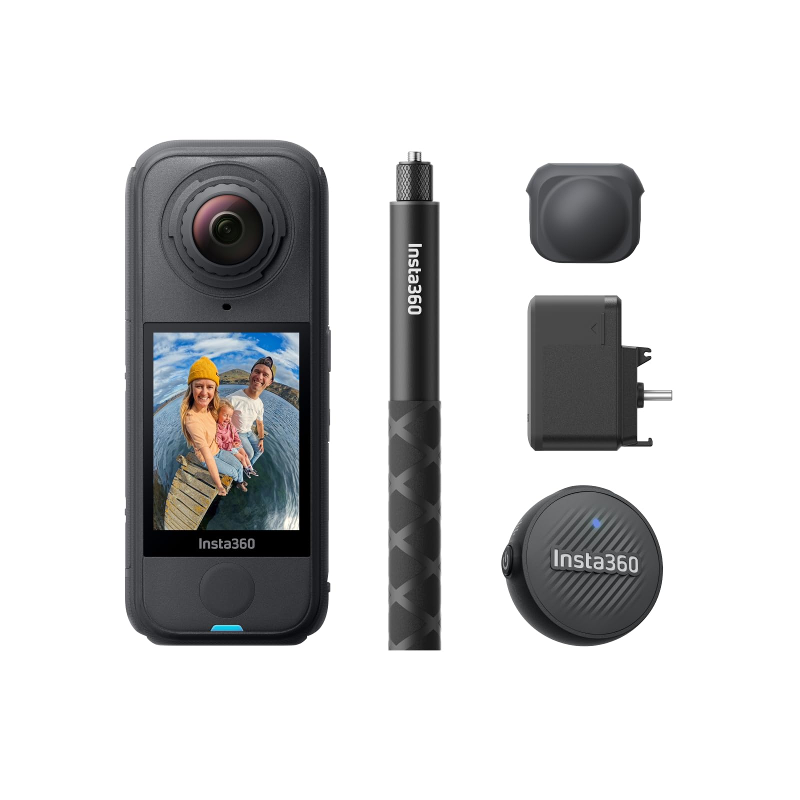 Insta360 X4 Air Creator Bundle - Lightweight 165g 8K 360 Camera, Invisible Selfie Stick, Replaceable Lenses, Shoot First & Frame Later, Built-in Wind