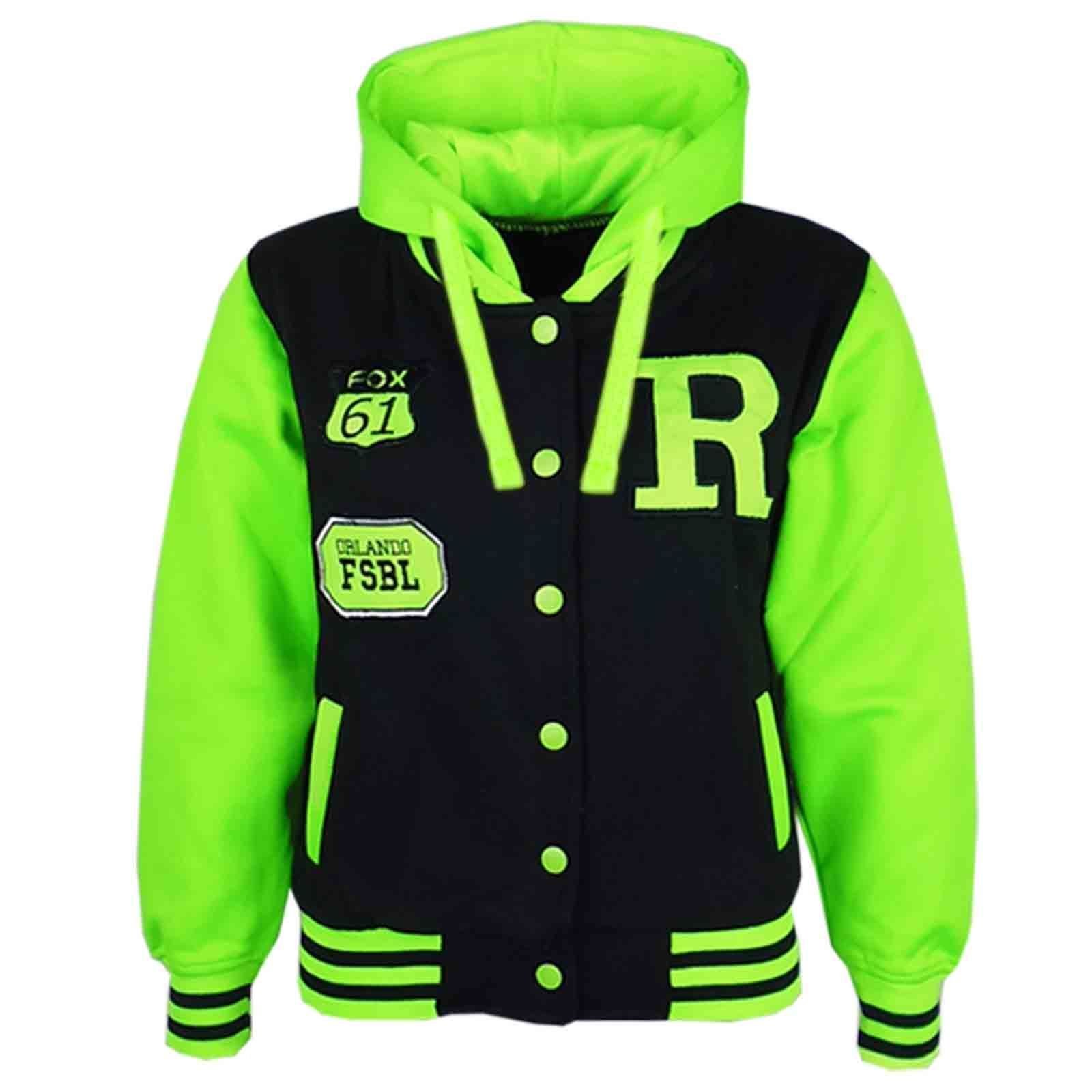 A2Z 4 Kids® Veste pour enfant Inscription R Baseball à capuche Style universitaire