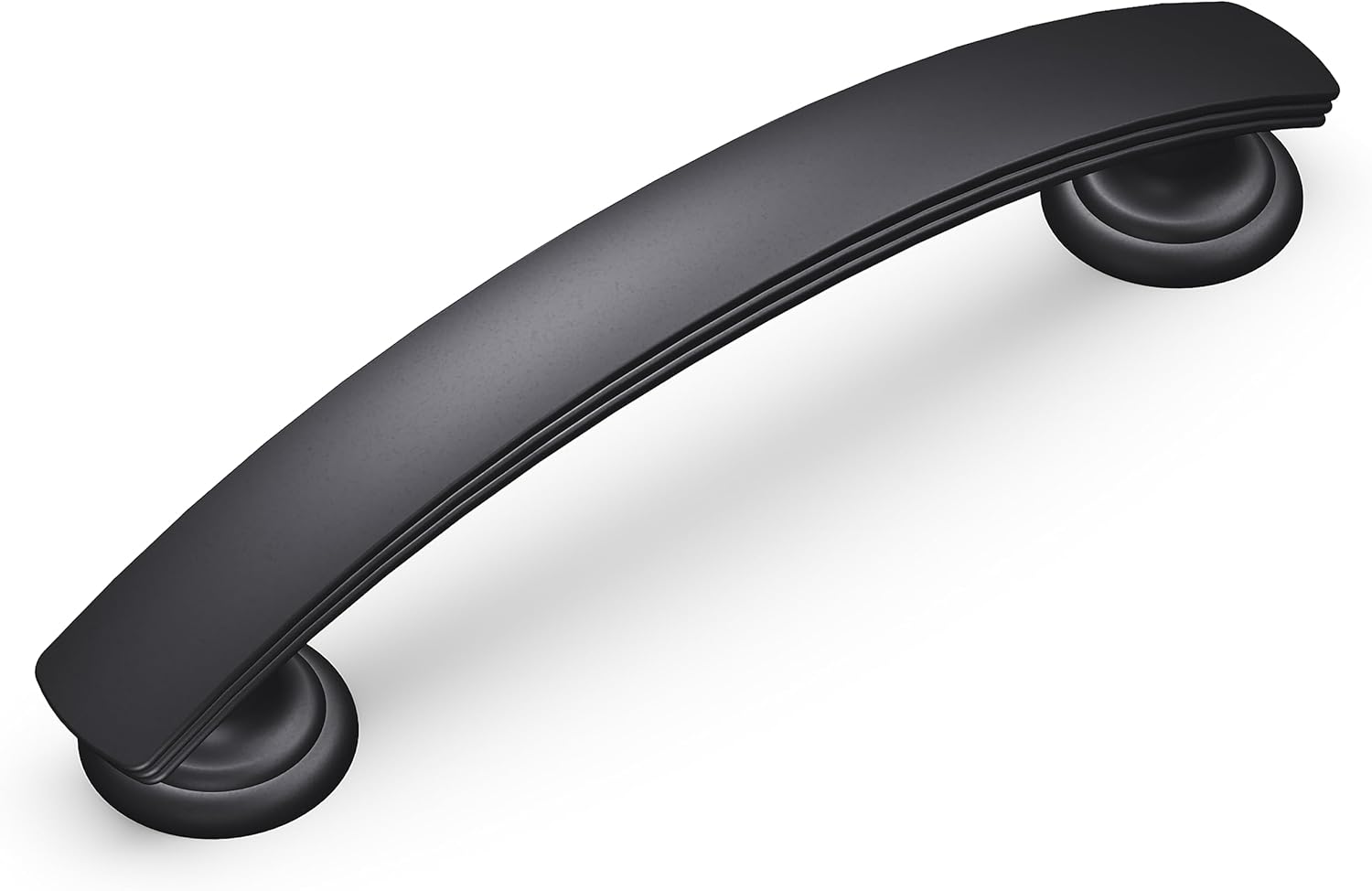 Hickory Hardware 10 Pack Solid Core Kitchen Cabinet Pulls, Luxury Cabinet Handles, Hardware for Doors & Dresser Drawers, 3-3/4 Inch (96mm) Hole Center, Matte Black, American Diner Collection