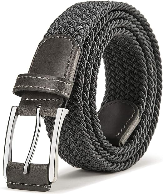 Stretch Belt for Mens Woven Braided Web Belt, 3.5cm Width for Golf Casual Pants Shirts Jeans