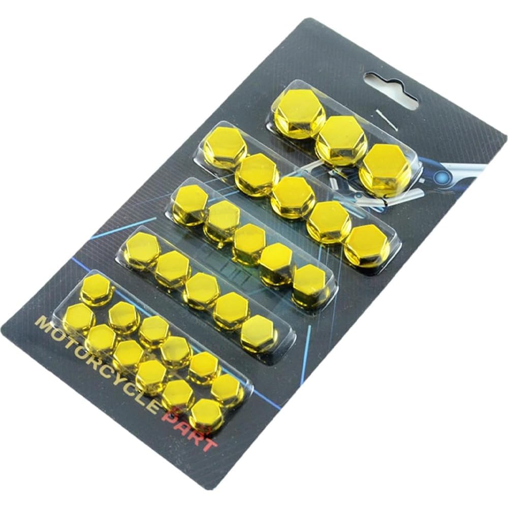 YDSTNiu 30 Pcs Motorcycle Screw Caps for BMW F750GS F 750GS F750 GS F 750 GS 2018-2022, Nut Covers Engine Bolt Toppers Fastener Protection Screw Head Protectors Caps,Yellow