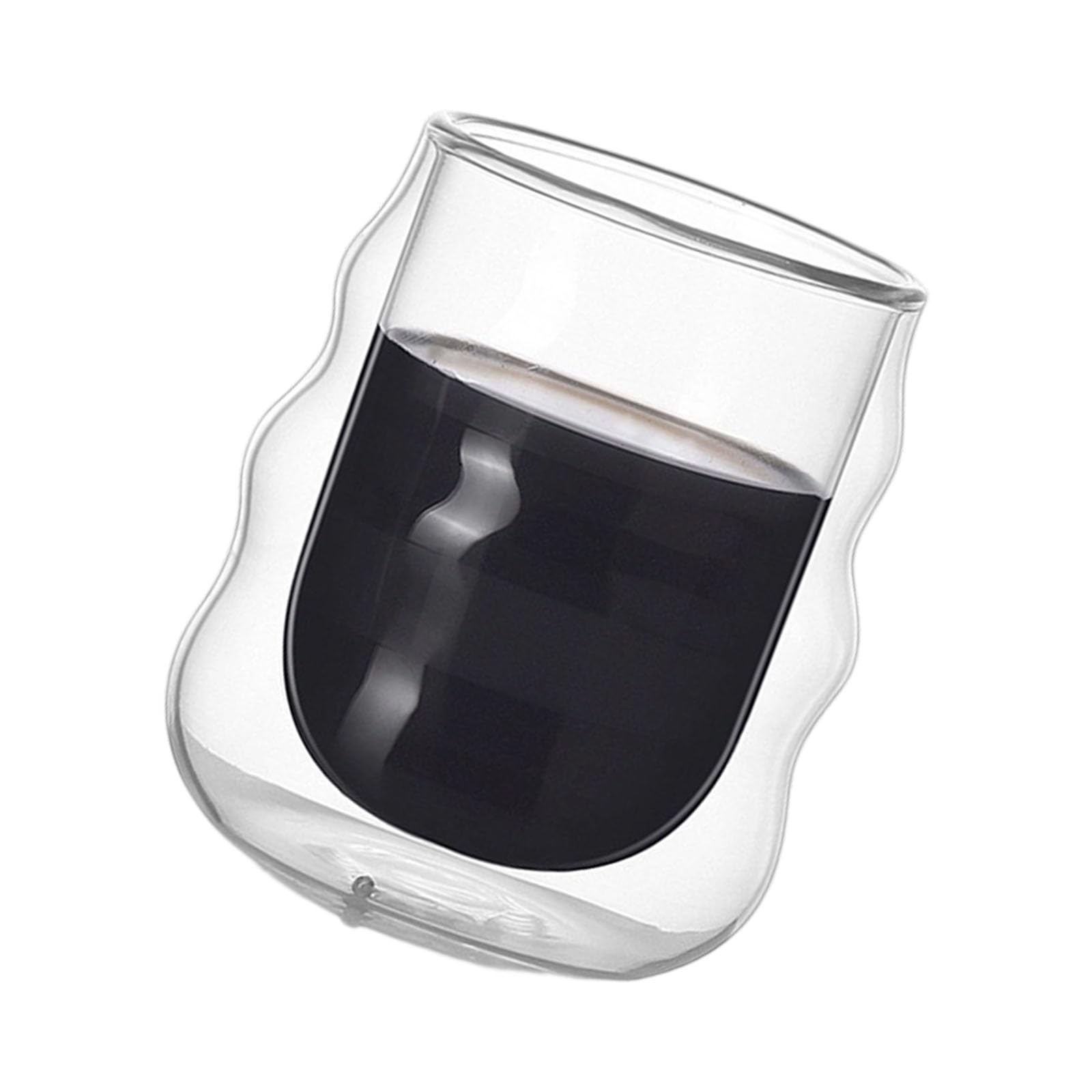 Tsophreniq Walled Borosilicate Glass Cup Drinking Mug Drinkware for Tea Coffee Cold Drink Borosilicate Coffee Cup
