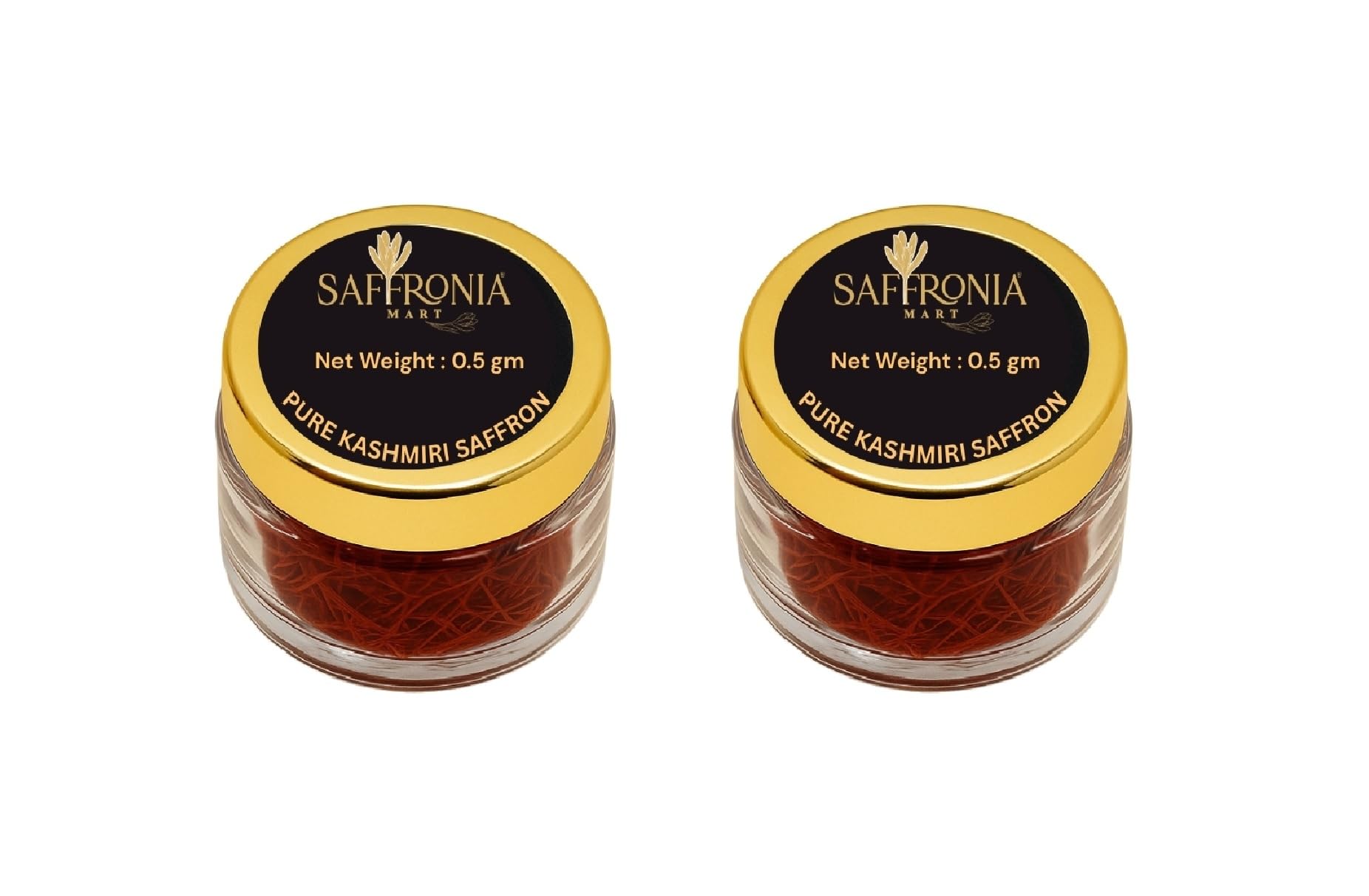 Saffronia Mart Kashmiri Mongra Saffron | A++ Grade Kesar | Pure & Premium | Perfect for Cooking, Tea, Sweets & Beauty | Strong Aroma | Airtight Pack | FSSAI Certified | 0.5gm - pack of 2