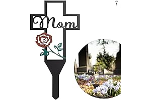 Easter Crosses for Cemetery Decoration - Cemetery Memorial Cross Stake for Dad/Mom...