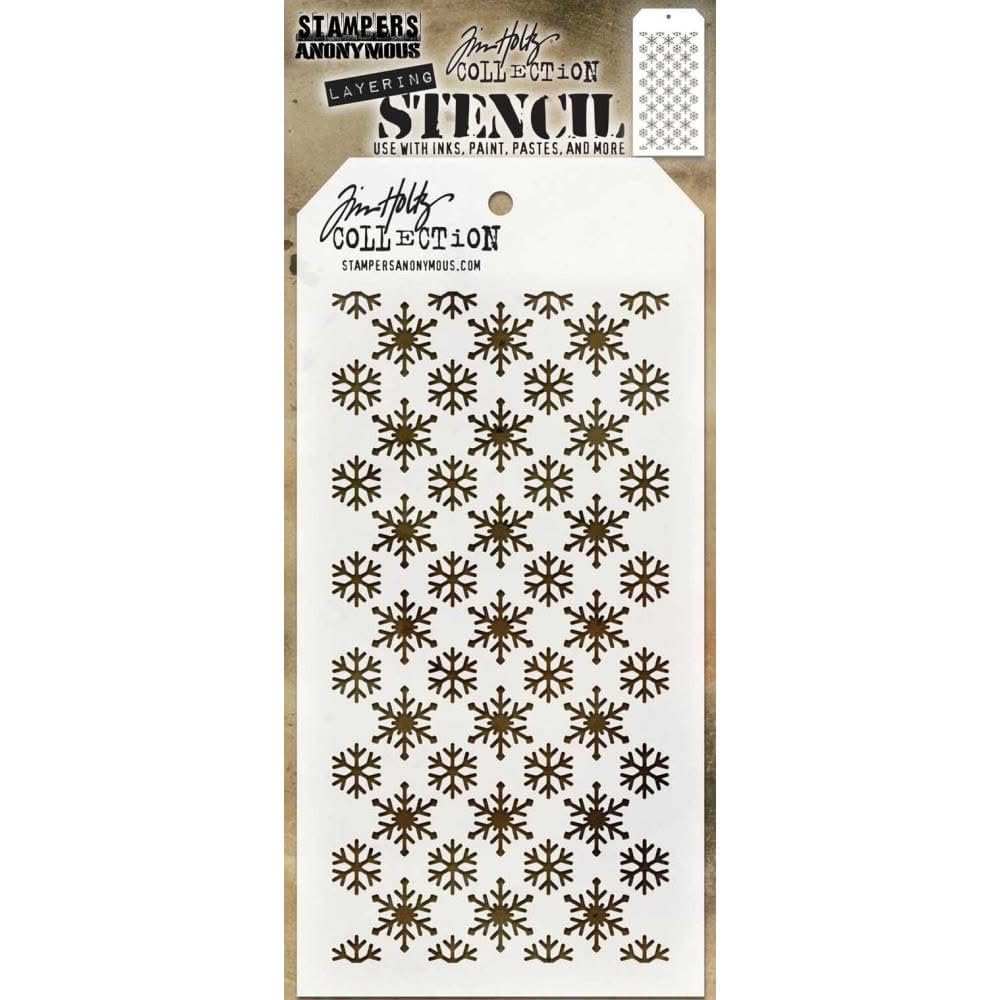 Stampers Anonymous Tim Holtz Layered Stencil 4.125"X8.5"-Flurries
