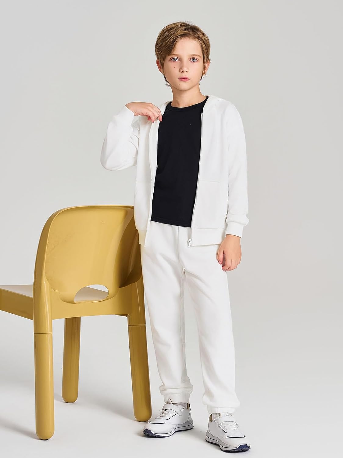 Haloumoning Boys Sweatsuits Kids Active Zip Hoodie Sweatershirt and Jogger Sweatpants 5-14 Years - Image 2